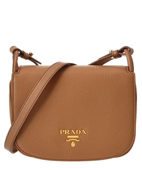 prada beige pebbled leather saddle